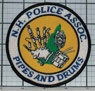 N.  H.  Police Association Pipes And Drums Patch Hampshire Assoc.