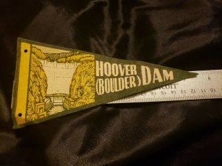 Vintage Hoover Dam Boulder Small Felt Pennant