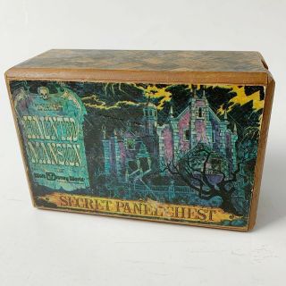 Vintage Walt Disneyland Haunted Mansion Secret Panel Chest Puzzle Box Rare