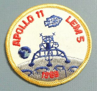 Vintage 1969 Apollo 11 Lem 5 Nasa Moon Landing Iron - On Patch