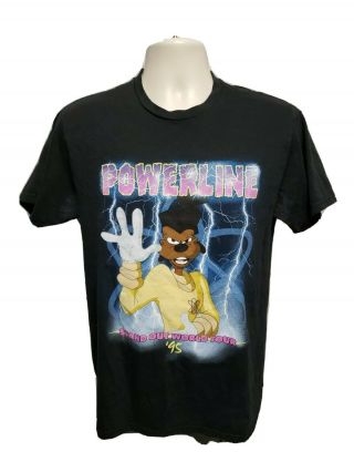 Vtg 1995 Disney Powerline Stand Out World Tour Adult Medium Black Tshirt