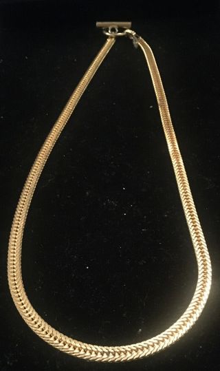 Vintage Ysl Yves Saint Laurent Gold Chain 26 Inch Toggle Clasp