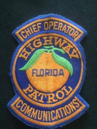 Florida Highway Patrol Fhp Communications Chief Operator Patch