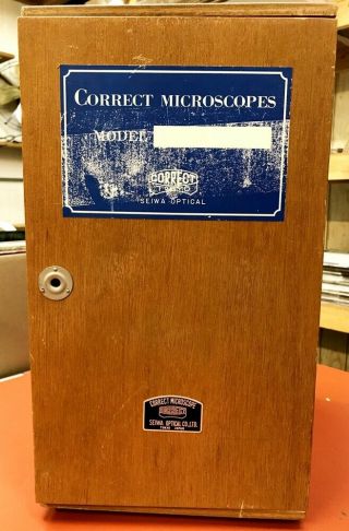Correct Tokyo Brand Vintage Stereo Microscope W/ Box & Lamp