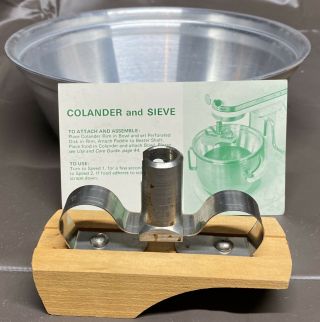 Vintage Kitchenaid Hobart Colander & Sieve For K - 45 Mixer