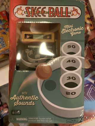 Basic Fun Mini Skee Ball Mini Electronic Skill Game Arcade Table Top