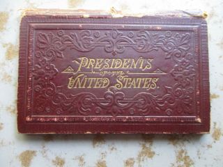 Ca.  1890 Small Foldout Folder Of U.  S.  Presidents Portraits