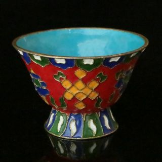 Chinese Exquisite Handmade Copper Cloisonne Enamel Bowls 30055