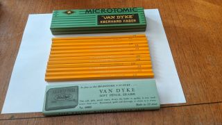 Vintage Nos Eberhard Faber Van Dyke Microtomic Pencils 600 - 2b Box Of 12