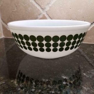 Vintage Pyrex Green Polka Dot Bowl 404
