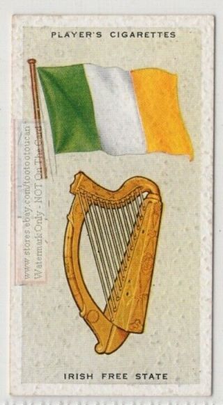 Irish State Flag Banner Emblem Dublin 1930s Ad Trade Card