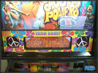 Stern Austin Powers Pinball Machine - Flower Power Speaker Panel - Yeah Baby