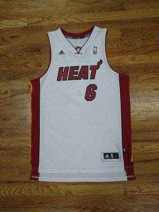 Vintage 2010 Miami Heat Lebron James Adidas Jersey Authentic Size Large