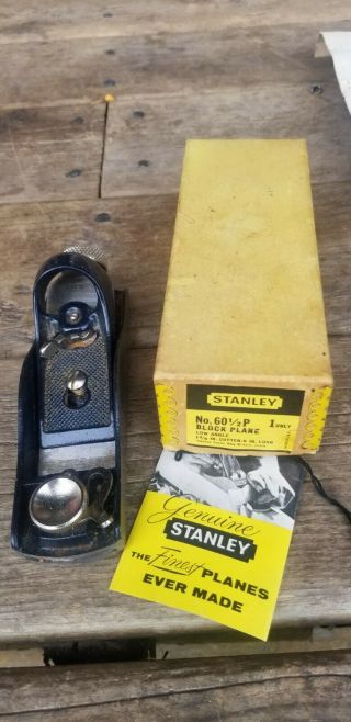 Vintage Stanley Wood Plane - No.  60 1/2 P Low Angle