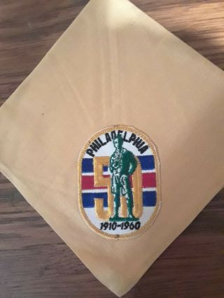 Boy Scout Vintage Neckerchief For 50th Anniversary Of Scouting From Philadelphia