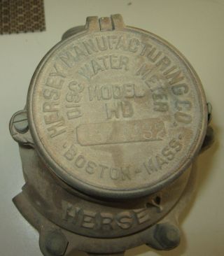Vintage Disc water meter model HD by Hersey Manufactiuring,  Boston,  MaSS. 2