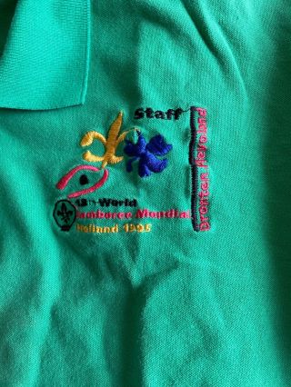1995 World Jamboree Polo Shirt Boy Scouts Staff XL 44 - 297B 2