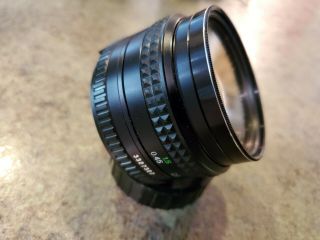 Vintage Minolta MD W.  ROKKOR - X 50mm f 1.  4 SLR Camera Lens w Filter & Rear Cap 3