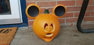 Light Up Blow Mold Mickey Mouse Pumpkin Jack - O Lantern Halloween Decoration