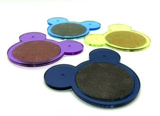Walt Disney World Mickey Mouse Acrylic Drink Coaster Set Of 4 Multi Color Mouse