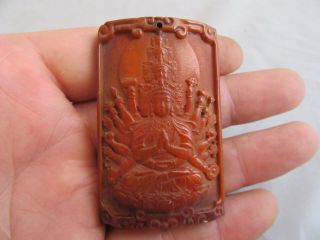 Rare Antique Chinese Hand - Carved Bovine Bone Pendants S10