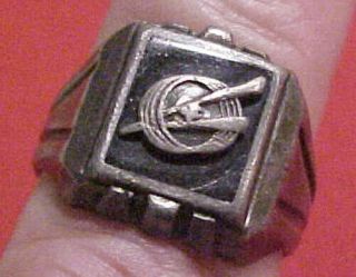 Vintage Boy Scout (explorer) Sterling Silver Ring