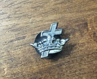 Vintage M.  C.  Lilley & Co.  Knights Templar Cross And Crown Stud Pin