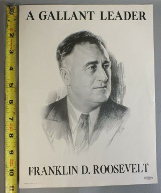 Franklin Roosevelt A Gallant Leader Fdr Poster Print President Lg049