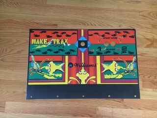 Make Trax Video Arcade Game Control Panel Overlay,  Williams 1981