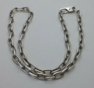 Gucci Vintage Italian Sterling Silver 20.  5 Inch Chain 40 Grams