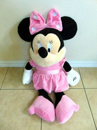 Disney Store Pink Minnie Mouse Large Jumbo Plush 38 " Doll