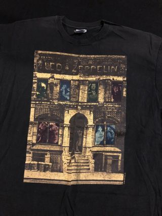Vintage 1988 Led Zeppelin Concert Tour T Shirt Physical Graffiti Hanes