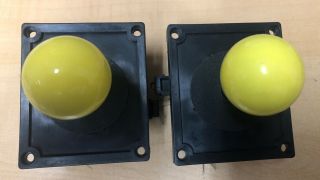 2 X Yellow Ball Top Wico Arcade Joysticks Leaf Switches 8 - Way Un -