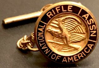Vintage 10k Gold Filled Nra National Rifle Association Of America Tie Tack