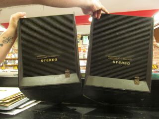 Vintage Seeburg Twin Stereo Jukebox Wall Pair Speakers Tc - 1 - 8 As - Is Parts Repair