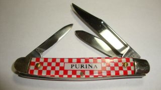 Vtg NOS Pocket Knife Advertising PURINA Dog Chow Kutmaster Utica,  NY 3