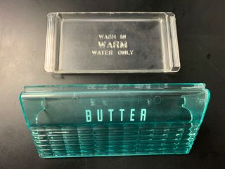 Vintage PHILCO Refrigerator parts butter dish and cover 2