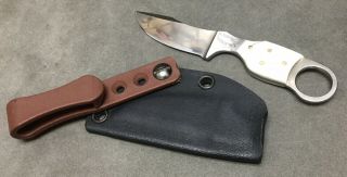 Vintage M Schirmer Rosalia Wa.  Custom Knife With Sheath - Pre - Owned