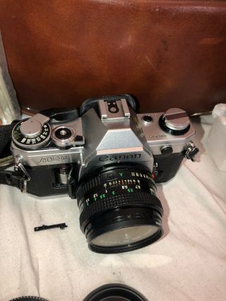 Vintage Camera Set Canon AE - 1 Camera with Lenses and Case 3