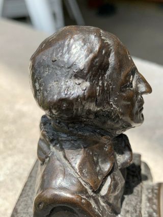 Small Bronze Patinated Metal Bust of George Washington 3