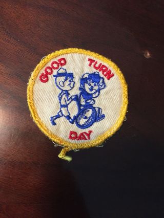Vintage Bsa Boy Scouts Good Turn Day - Good Willy Patch 1960s 1970s
