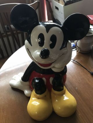 Disney Mickey Mouse Cookie Jar By Treasure Craft - 1990 