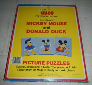 Vintage Illco 1980s Walt Disney Baby Mickey Mouse 3D 11 Piece Plastic Puzzle 2