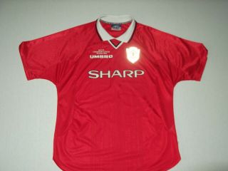 Manchester United Vintage Champions League 1999 Football Shirt Umbro