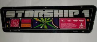 Atari Starship 1 Arcade Video Game Marquee