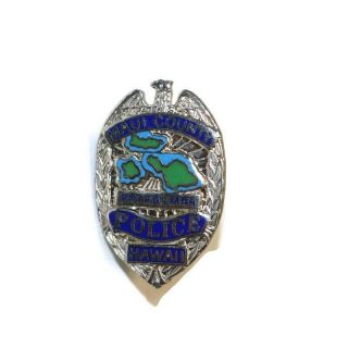 Maui County Police Hawaii Patrolman Vintage Police Badge Lapel Hat Pin
