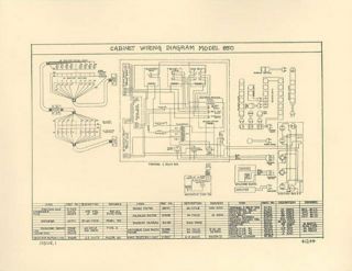 1941 Wurlitzer 850 Cabinet Electrical Schematic - Sent Via Email As Pdf File