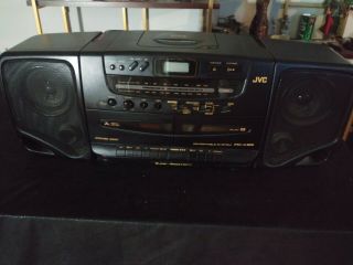 Vintage Jvc Am Fm /dual Cassette Dubbing /cd Player Boombox Stereo Model Pc - X95