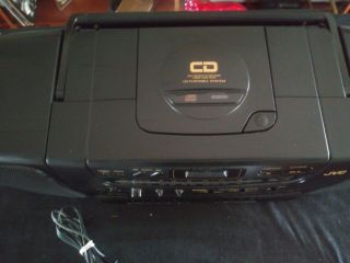 Vintage JVC AM FM /Dual Cassette Dubbing /CD player Boombox Stereo model PC - X95 3