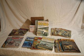 Vintage Very Large Box Of Custom Motorcycle Magazines